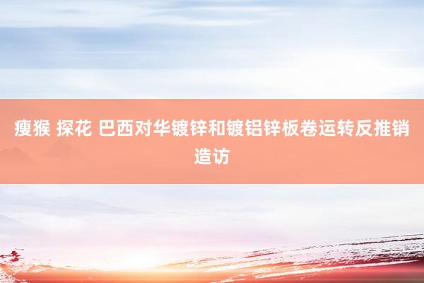 瘦猴 探花 巴西对华镀锌和镀铝锌板卷运转反推销造访