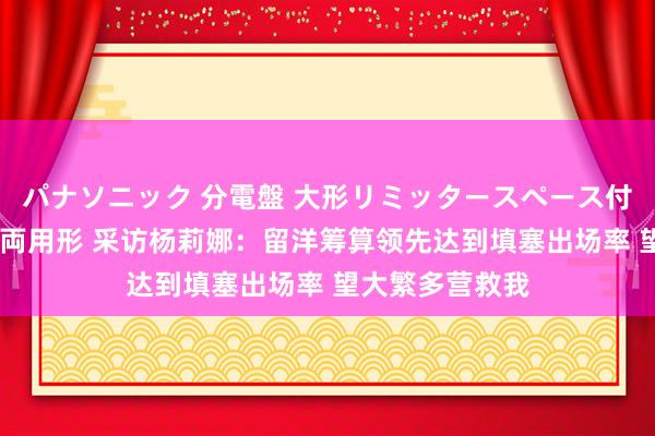 パナソニック 分電盤 大形リミッタースペース付 露出・半埋込両用形 采访杨莉娜：留洋筹算领先达到填塞出场率 望大繁多营救我