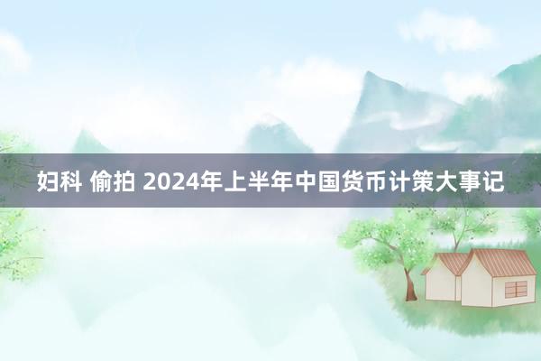 妇科 偷拍 2024年上半年中国货币计策大事记