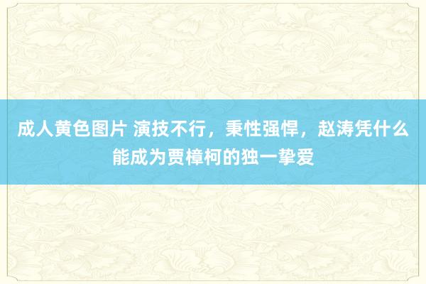 成人黄色图片 演技不行，秉性强悍，赵涛凭什么能成为贾樟柯的独一挚爱