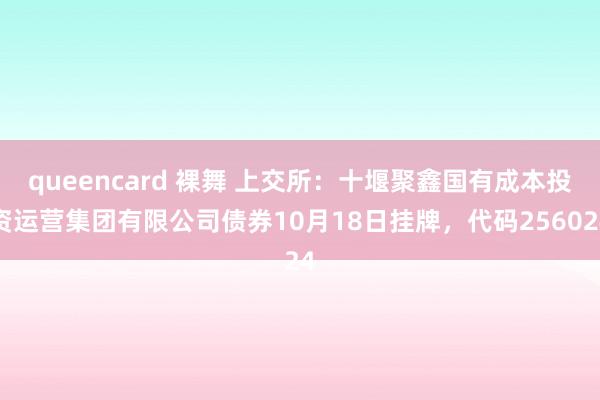 queencard 裸舞 上交所：十堰聚鑫国有成本投资运营集团有限公司债券10月18日挂牌，代码256024