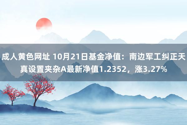 成人黄色网址 10月21日基金净值：南边军工纠正天真设置夹杂A最新净值1.2352，涨3.27%