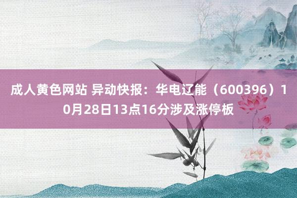 成人黄色网站 异动快报：华电辽能（600396）10月28日13点16分涉及涨停板