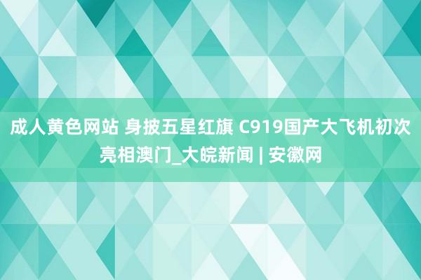 成人黄色网站 身披五星红旗 C919国产大飞机初次亮相澳门_大皖新闻 | 安徽网