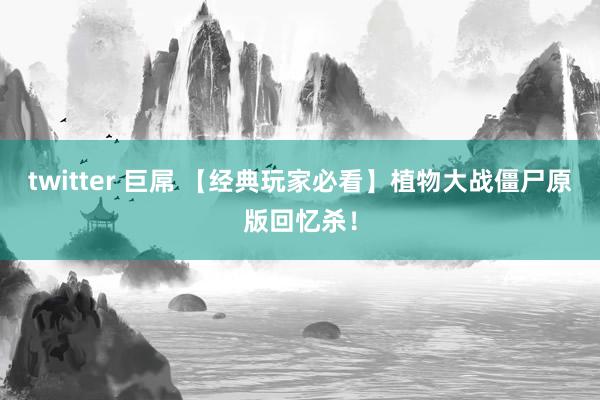 twitter 巨屌 【经典玩家必看】植物大战僵尸原版回忆杀！