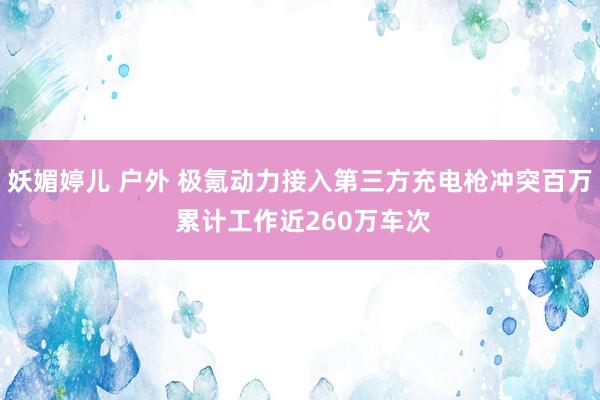 妖媚婷儿 户外 极氪动力接入第三方充电枪冲突百万 累计工作近260万车次