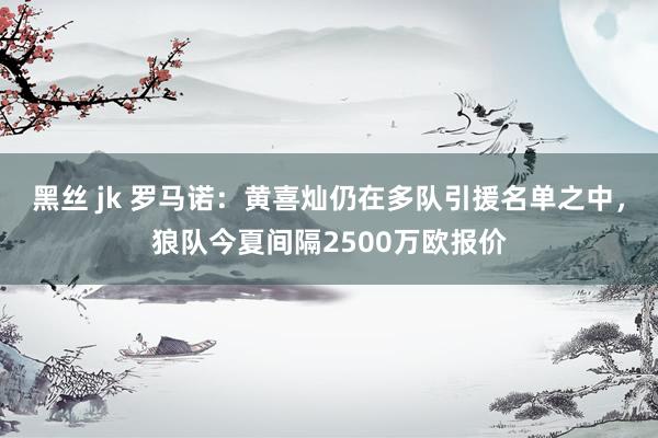 黑丝 jk 罗马诺：黄喜灿仍在多队引援名单之中，狼队今夏间隔2500万欧报价