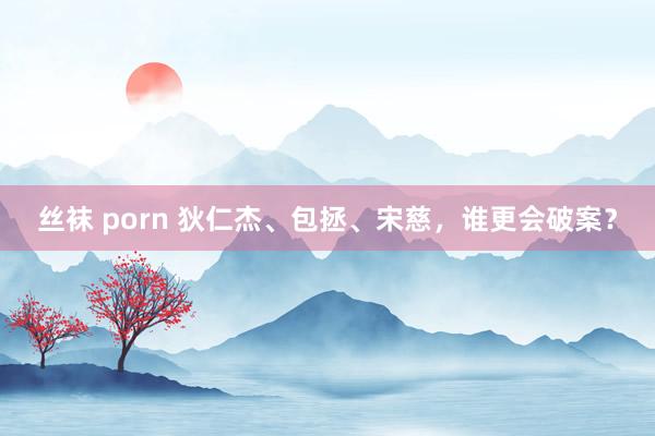 丝袜 porn 狄仁杰、包拯、宋慈，谁更会破案？