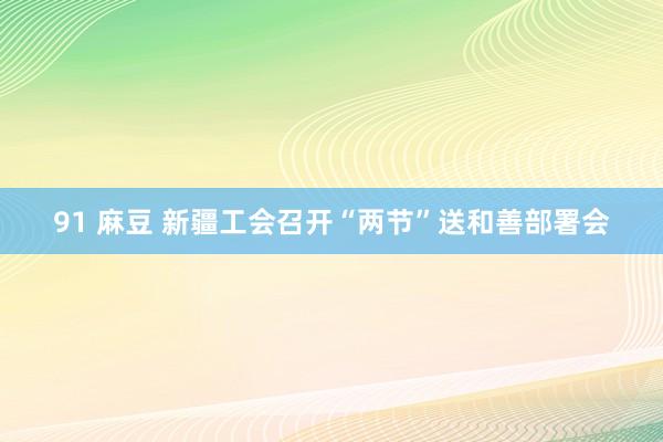 91 麻豆 新疆工会召开“两节”送和善部署会