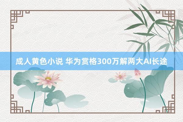 成人黄色小说 华为赏格300万解两大AI长途