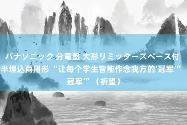 パナソニック 分電盤 大形リミッタースペース付 露出・半埋込両用形 “让每个学生皆能作念我方的‘冠军’”（祈望）