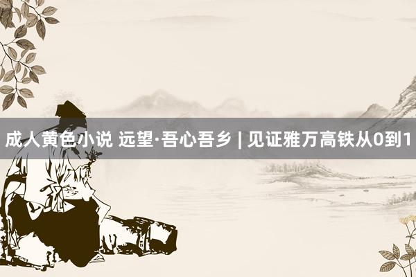 成人黄色小说 远望·吾心吾乡 | 见证雅万高铁从0到1