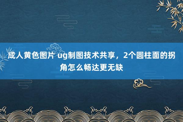 成人黄色图片 ug制图技术共享，2个圆柱面的拐角怎么畅达更无缺