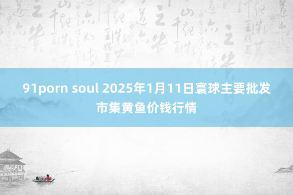 91porn soul 2025年1月11日寰球主要批发市集黄鱼价钱行情