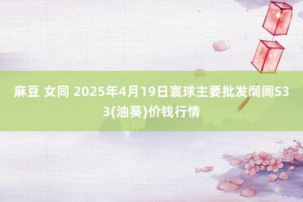 麻豆 女同 2025年4月19日寰球主要批发阛阓S33(油葵)价钱行情